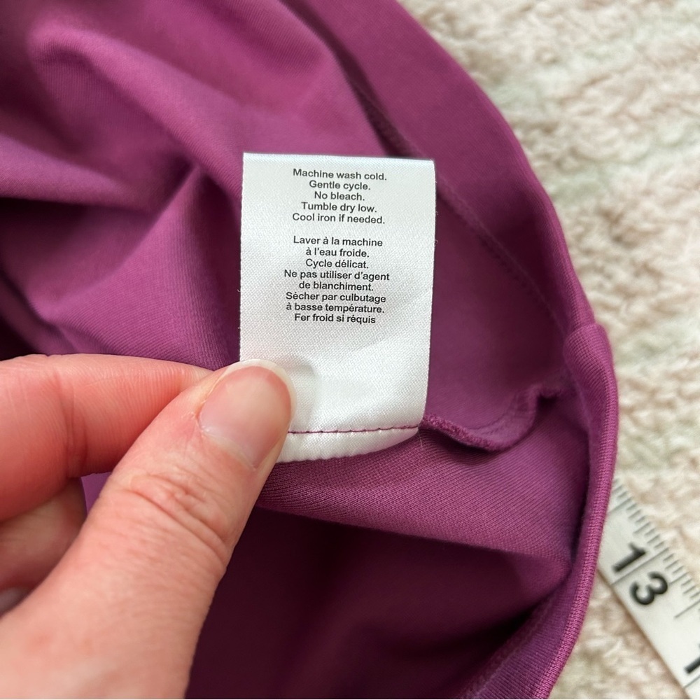 Aritzia Sunday Best Purple Ponte Knit Stretch Mini T Shirt Dress SZ 4 Spring - Picture 5 of 10